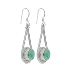 925 sterling silver turquoise dangle earrings